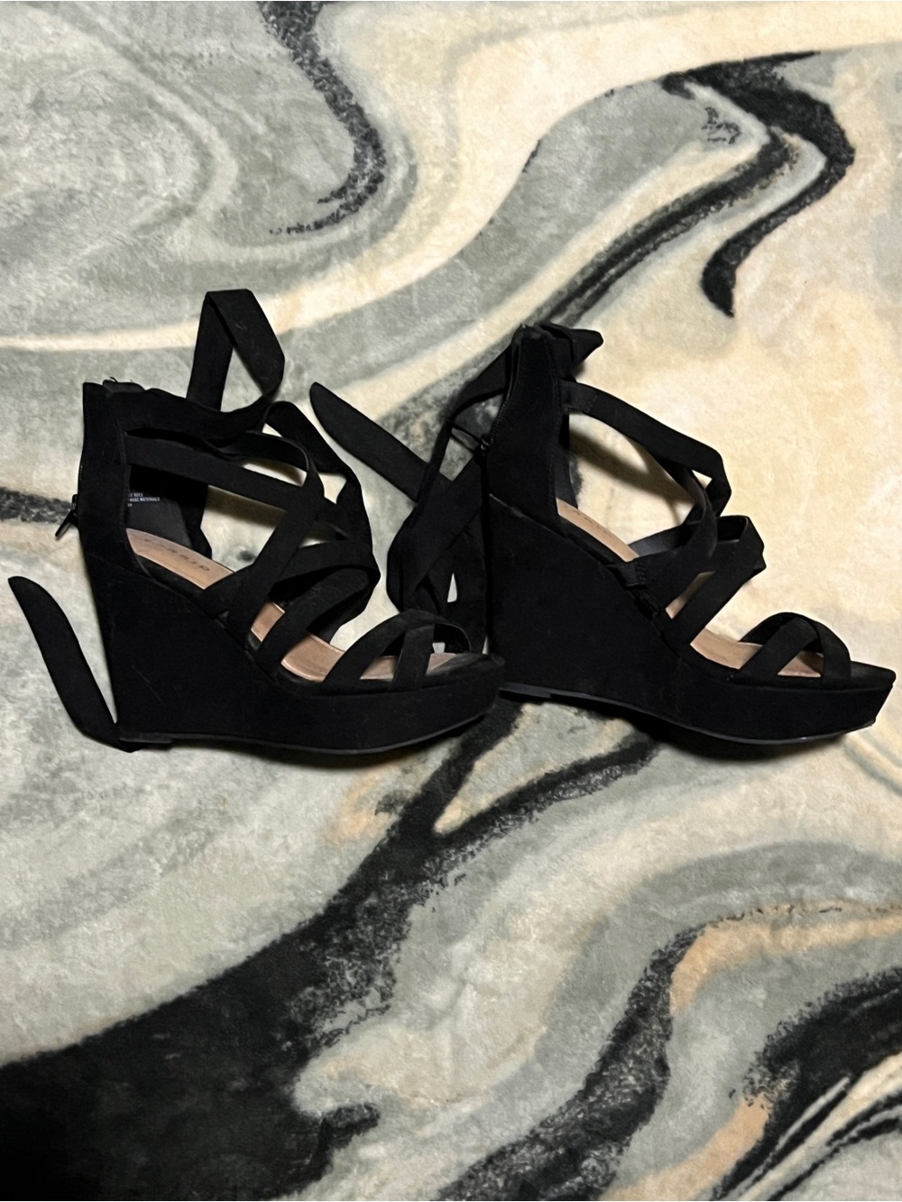 Torrid Black Strappy Wedge Sandals - Women
